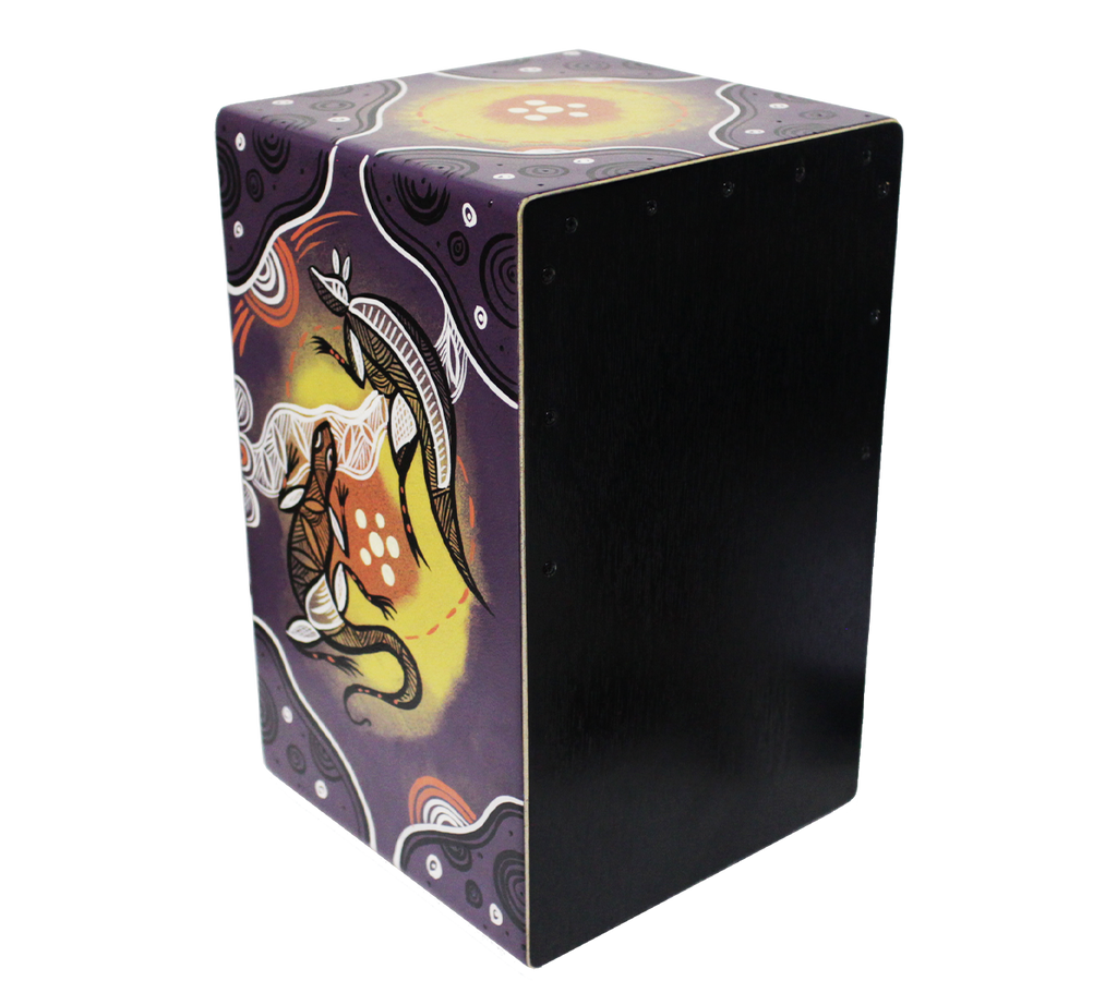 Dot Painted Cajon in Lizard