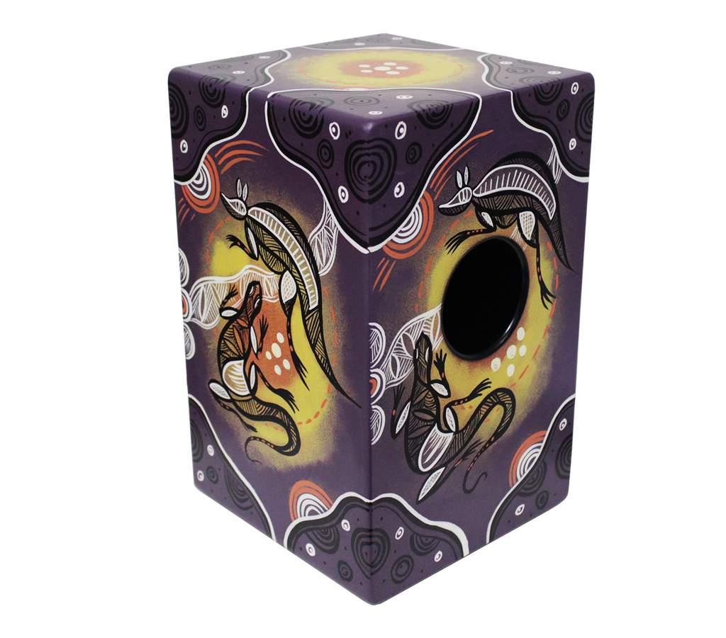 Dot Painted Cajon in Lizard