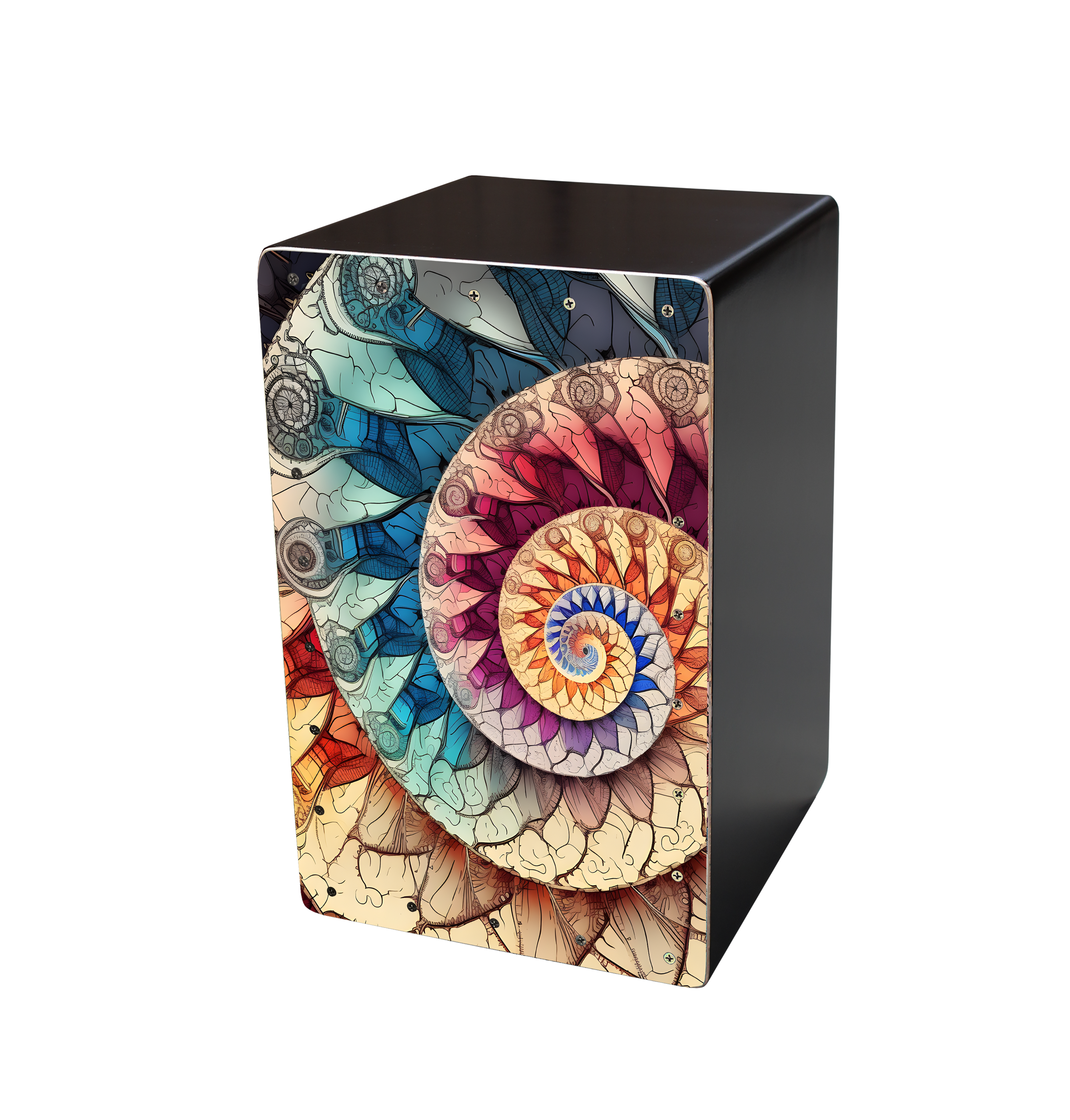 Multi Color MDF Cajon in Swirl 2