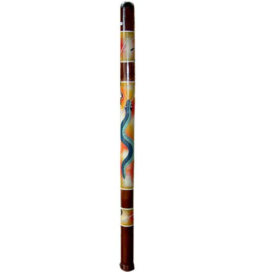 Bamboo Didgeridoo in Blue Snake