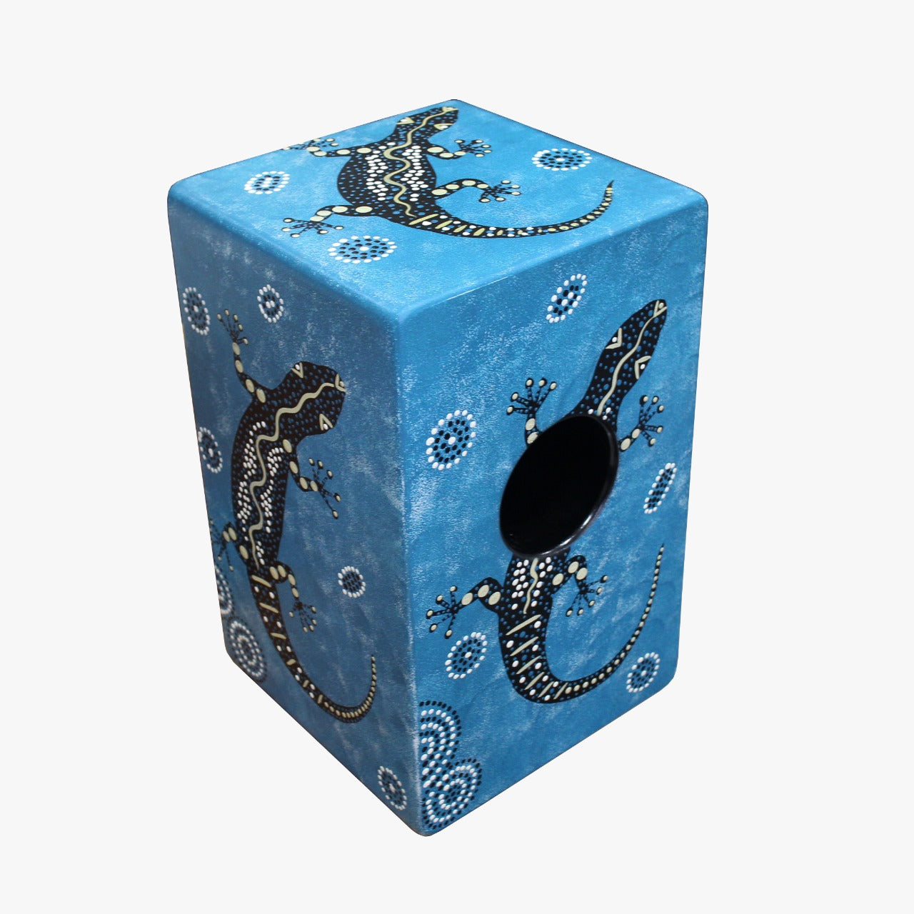 Dot Painted Cajon in Geko
