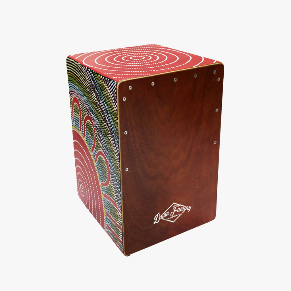 Dot Painted Cajon in Red