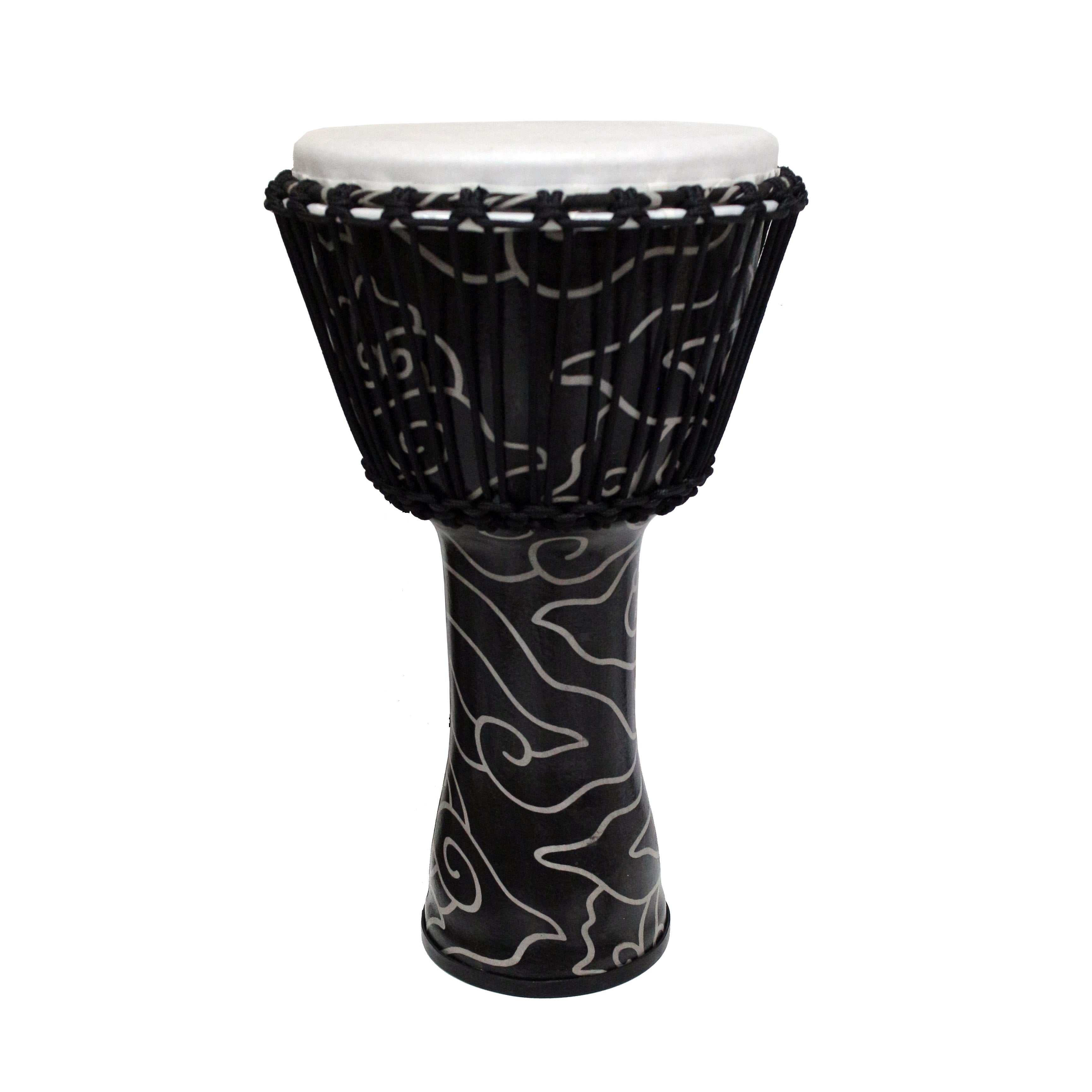 Synthetic Rope Tuned Djembe in Black Cloud