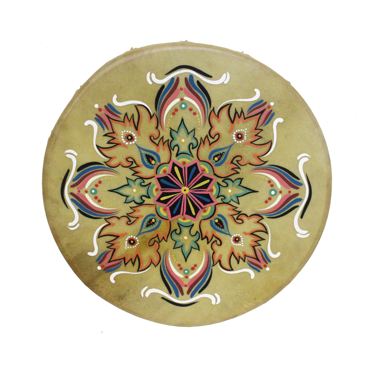 Painted Goatskin Shaman Drum