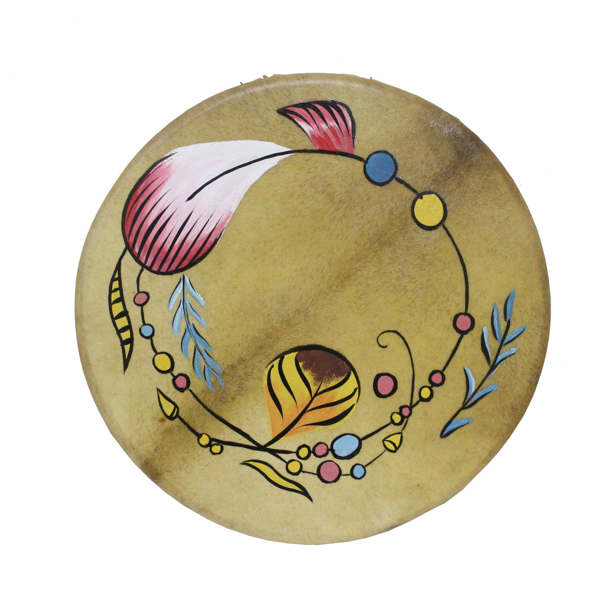 Painted Goatskin Shaman Drum