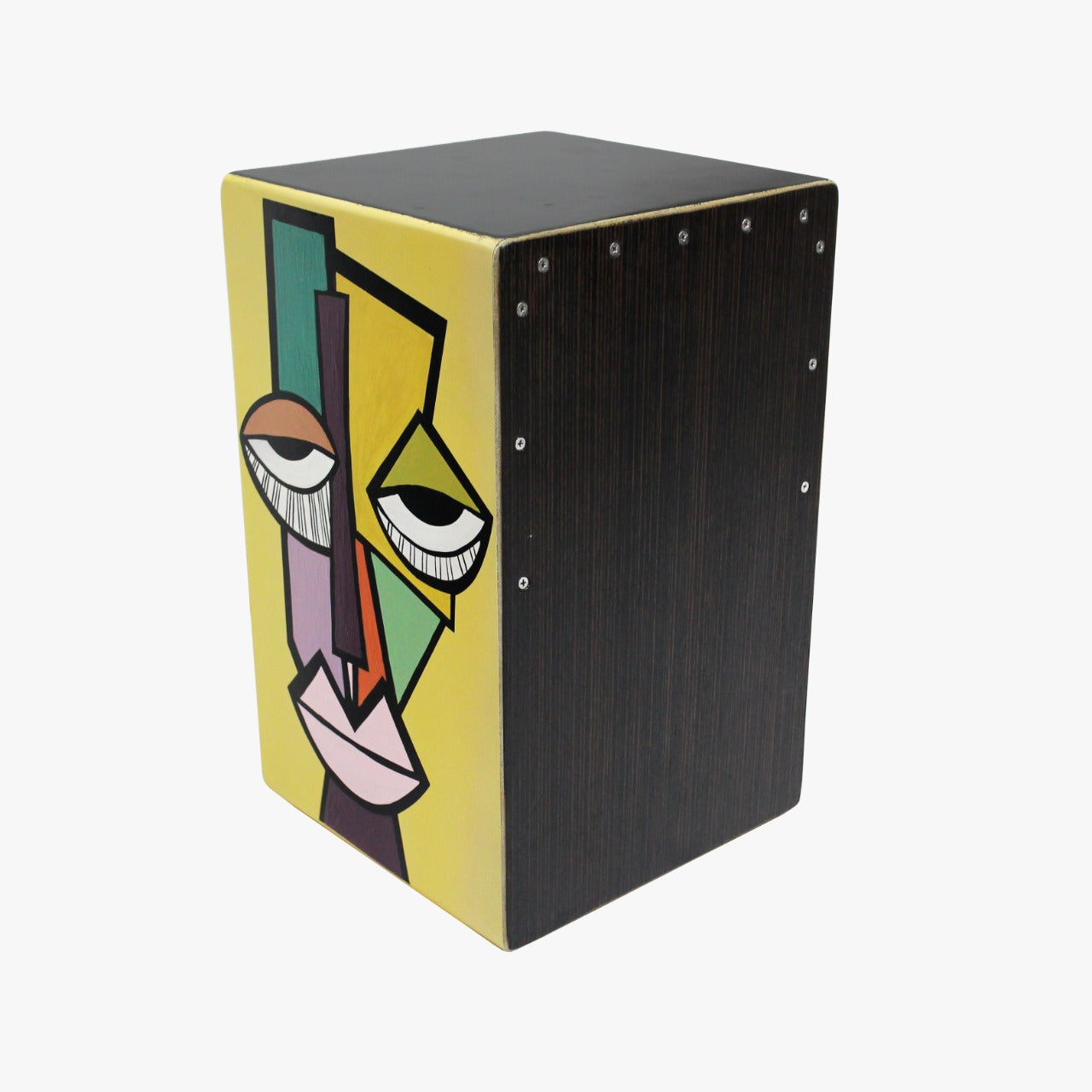 Hand Painted Cajon - Picasso Series Yellow
