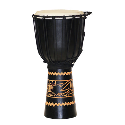 Decorative Drum 4 - Eagle Carving Black